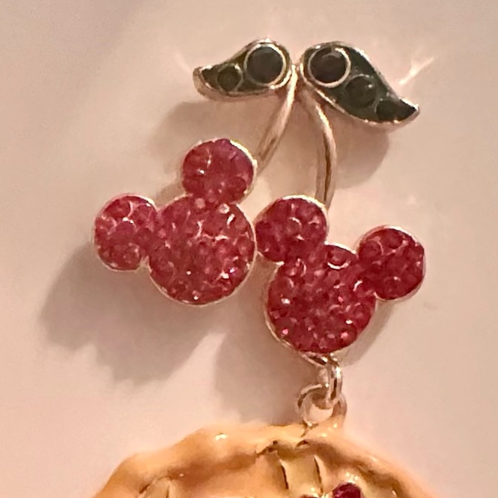 New! Disney Baublebar Cherries overtop waffles Earrings - Picture 5 of 7
